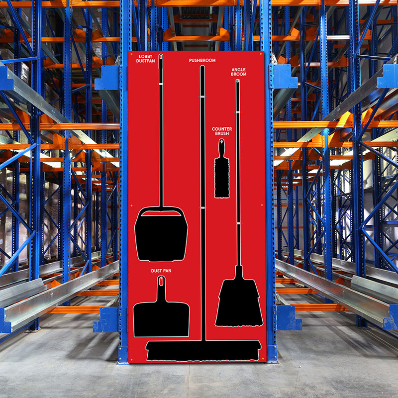 Clean and Sweep 5S Dry Shadow Board Red/Black