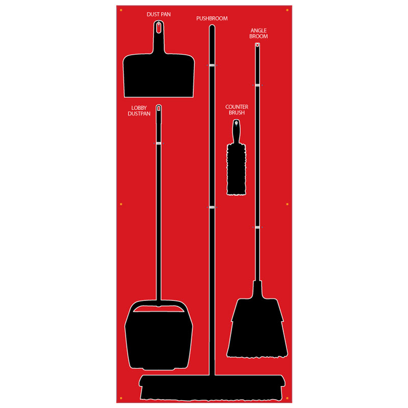 Clean and Sweep 5S Dry Shadow Board Red/Black