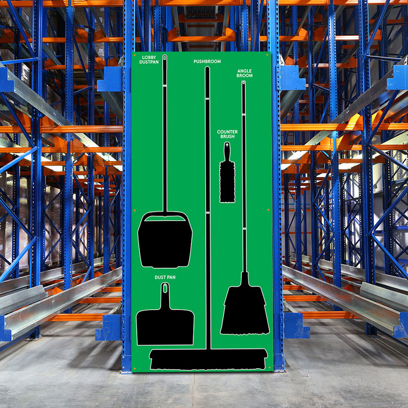 Clean and Sweep 5S Dry Shadow Board Green/Black