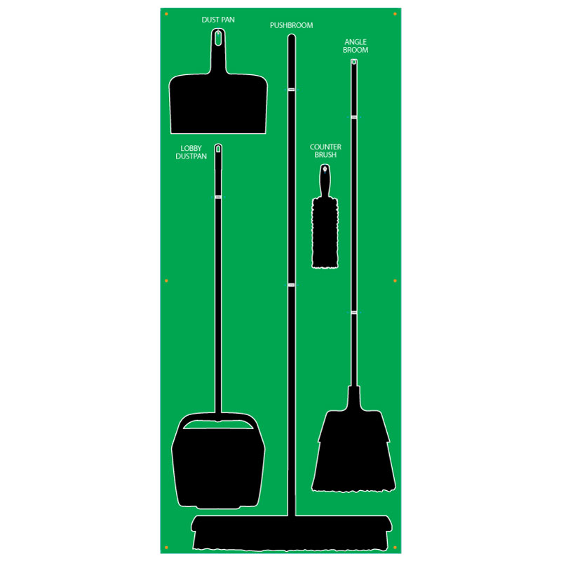 Clean and Sweep 5S Dry Shadow Board Green/Black