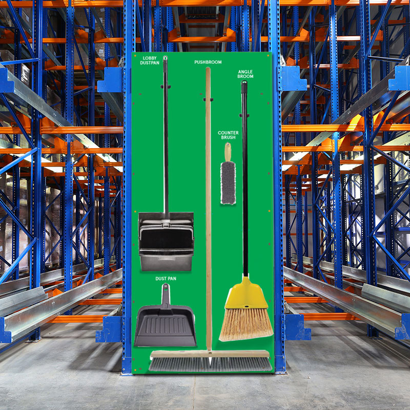 Clean and Sweep Tools 5S Dry Shadow Board Green/White