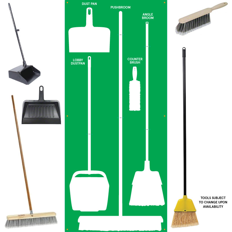 Clean and Sweep Tools 5S Dry Shadow Board Green/White