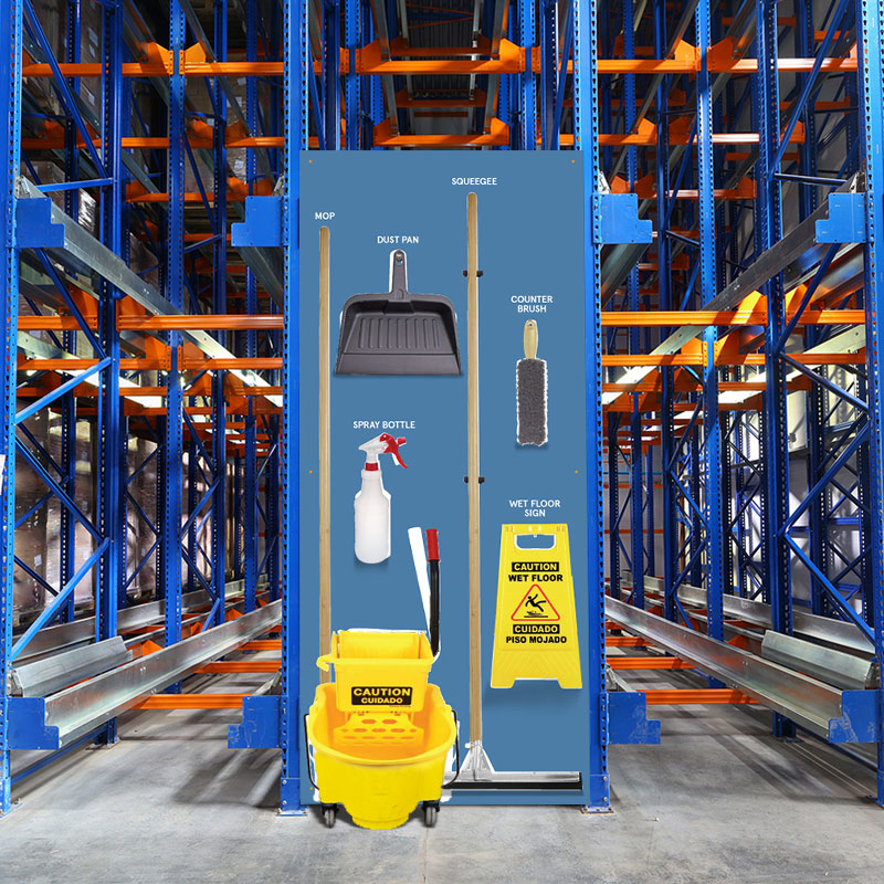 Clean and Sweep Tools 5S Wet Shadow Board Blue/White