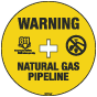 Warning Natural Gas Pipeline Soil Marker 