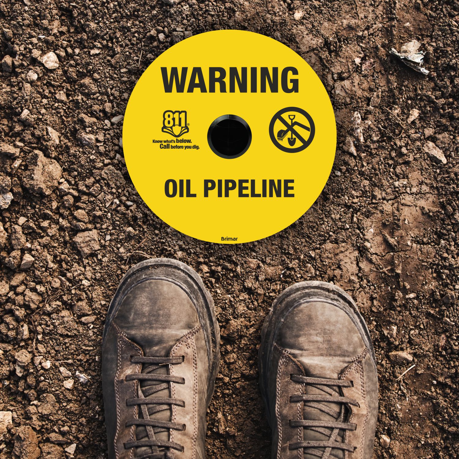 Warning Oil Pipeline Soil Marker