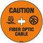 Caution Fiber Optic Cable Soil Marker