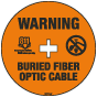 Warning Buried Fiber Optic Cable Soil Marker