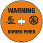 Warning Buried Fiber Soil Marker