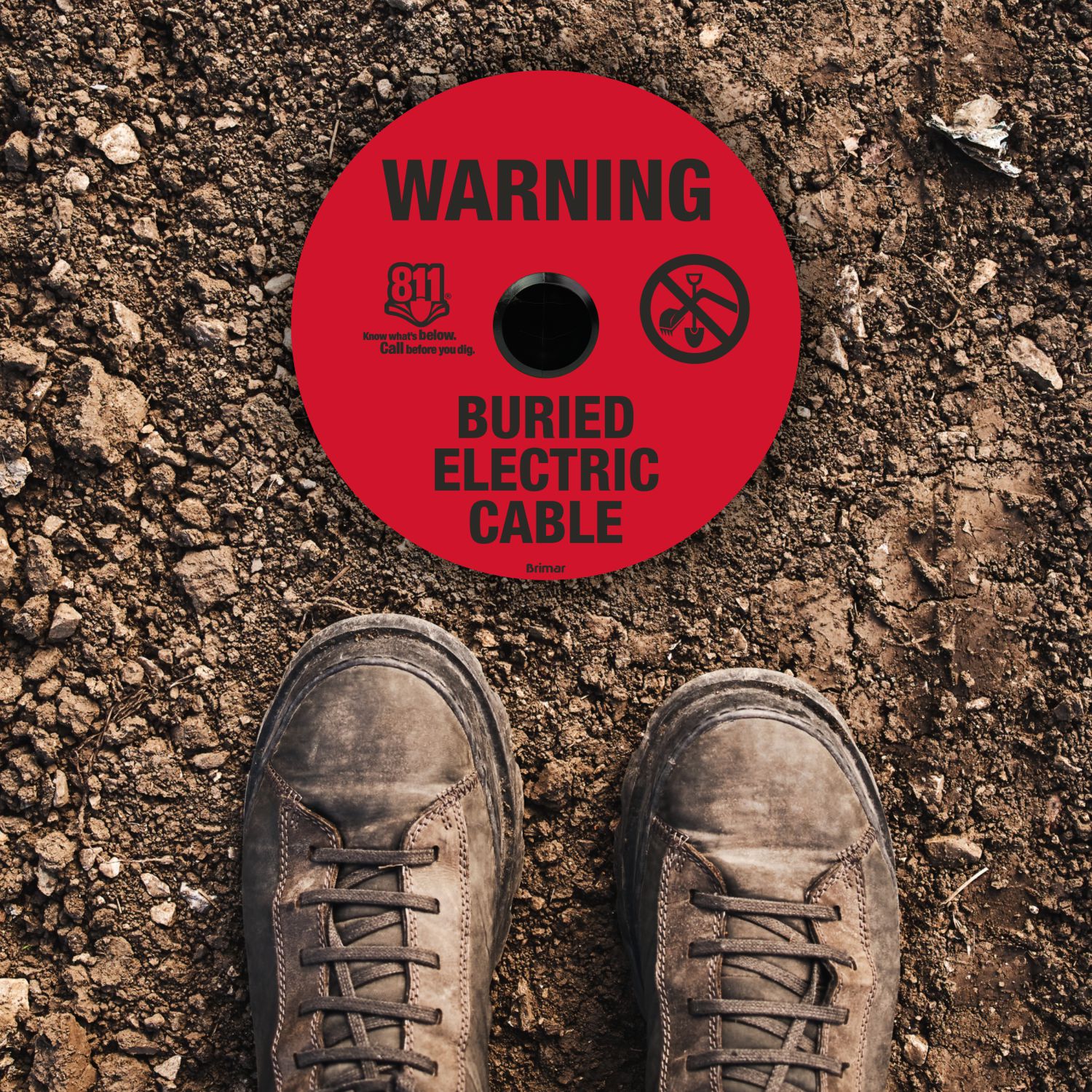 Warning Buried Electric Cable Soil Marker