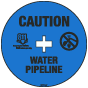 Caution Water Pipeline Soil Marker 
