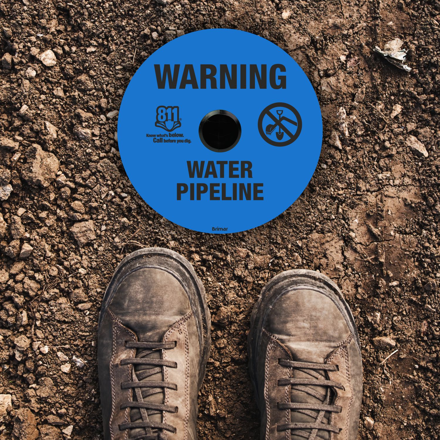 Warning Water Pipeline Soil Marker 