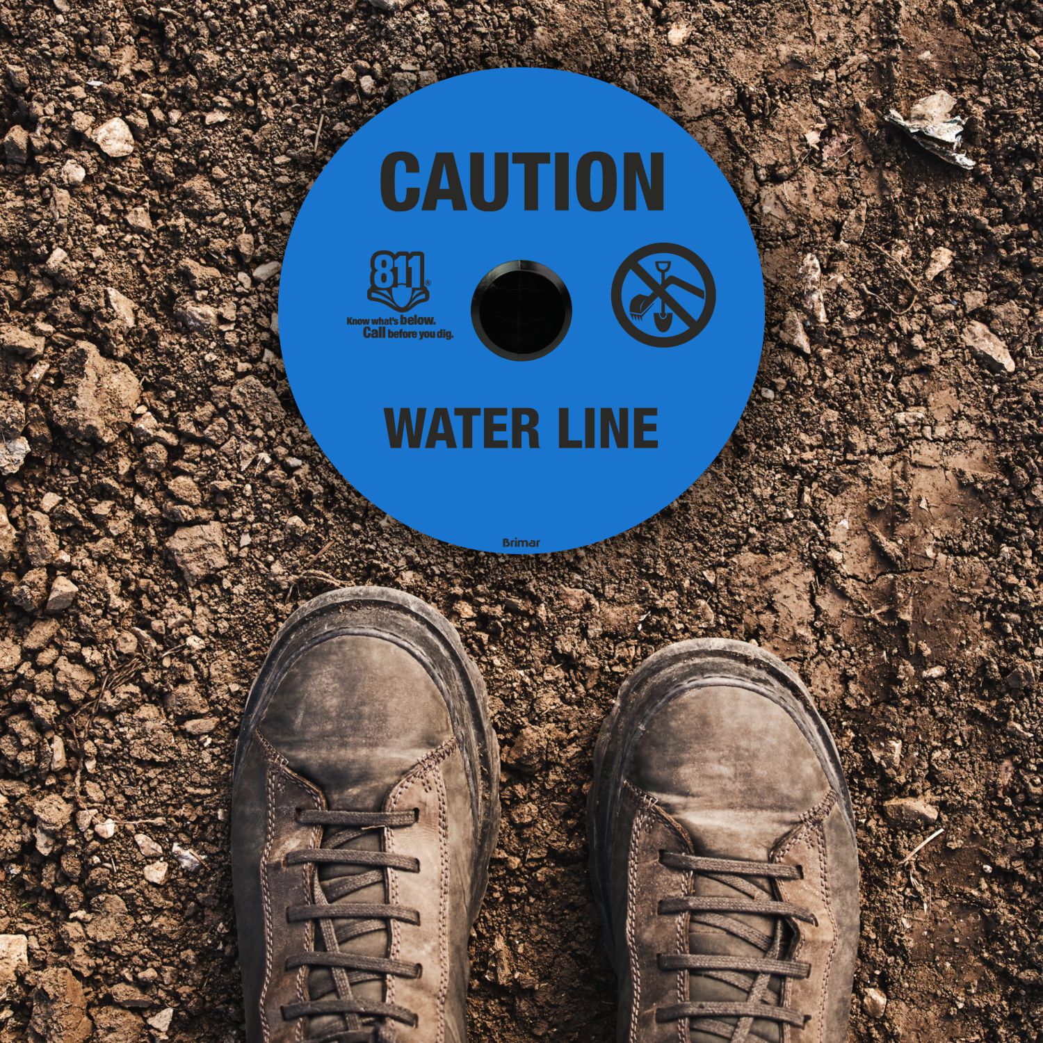 Caution Water Line Soil Marker 