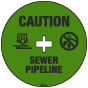 Caution Sewer Pipeline Soil Marker 