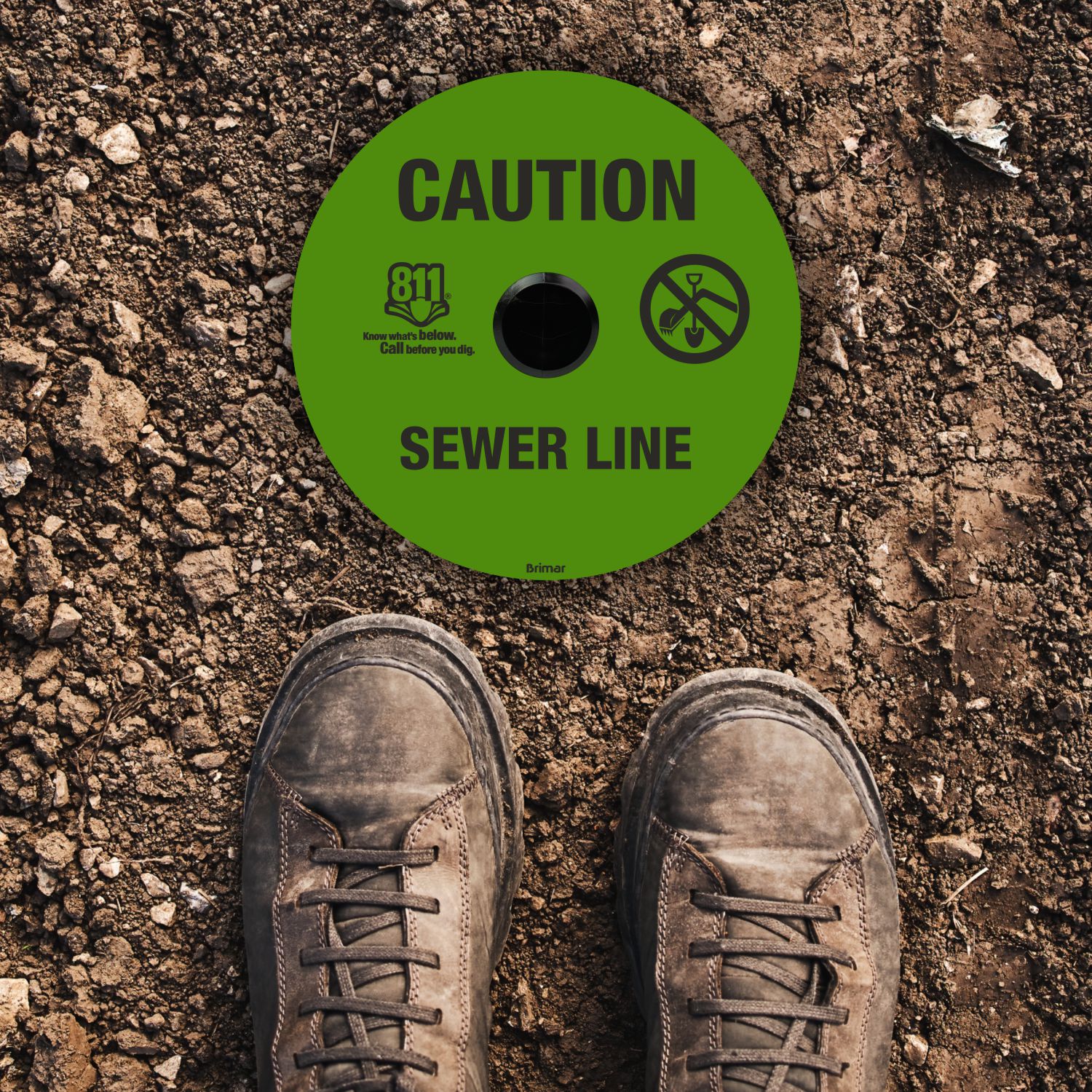 Caution Sewer Line Soil Marker 