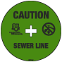 Caution Sewer Line Soil Marker 