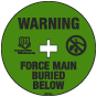 Warning Force Main Buried Soil Marker