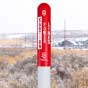 Caution Power Lines Bullet Marker