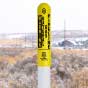 Warning Natural Gas Pipeline Bullet Marker