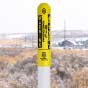 Warning Crude Oil Pipeline Bullet Marker