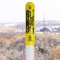 Caution High Pressure Natural Gas Pipeline Bullet Marker