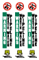 Warning Waste Water Pipeline Triangular Marker