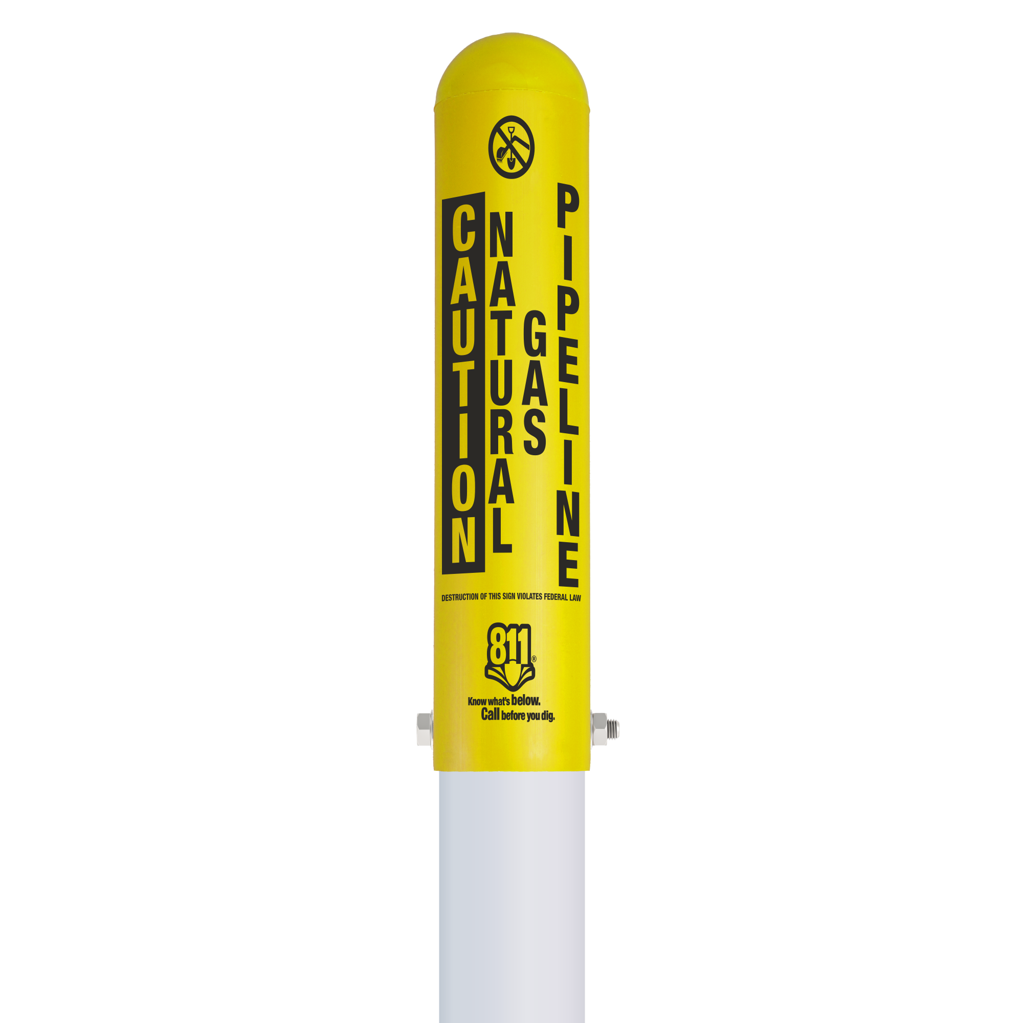 Caution Natural Gas Pipeline Locator Bullet Marker