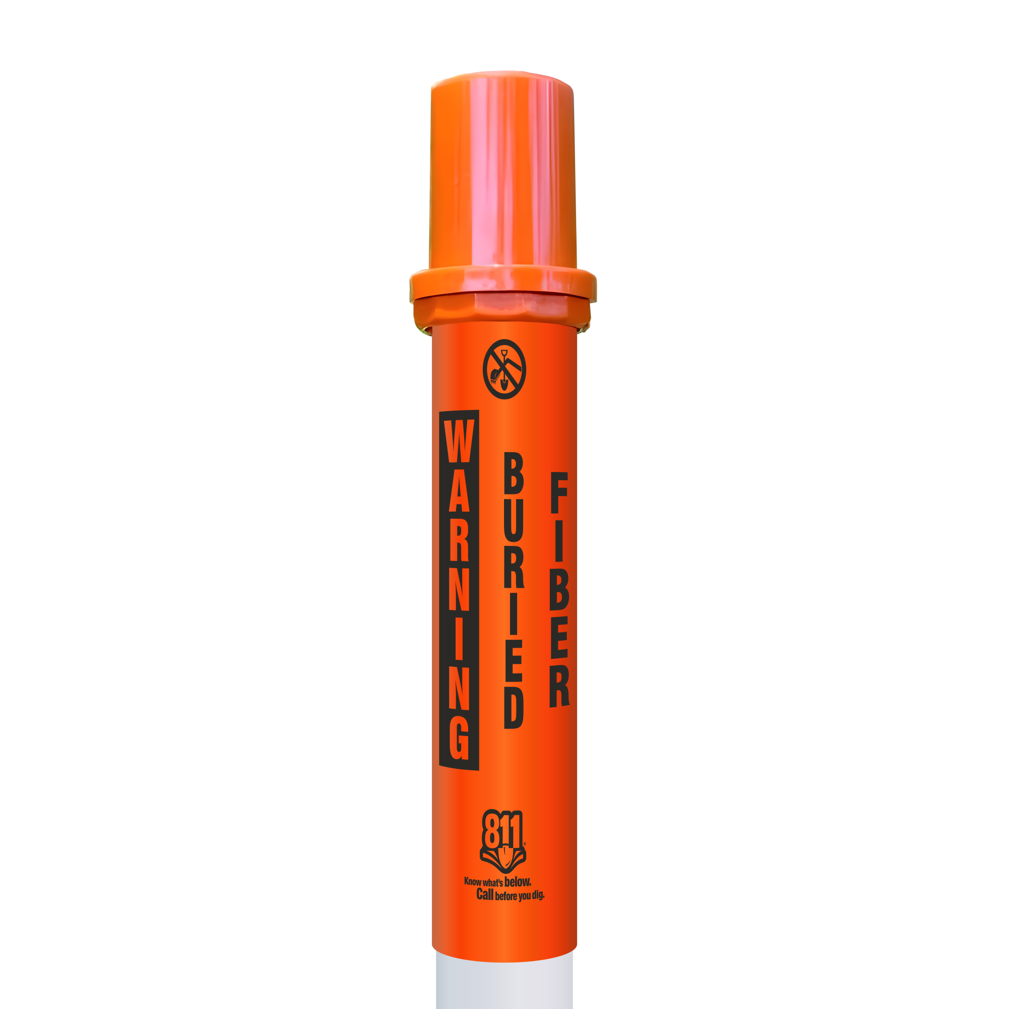 Warning Buried Fiber Locator Bullet Marker With Top Hat
