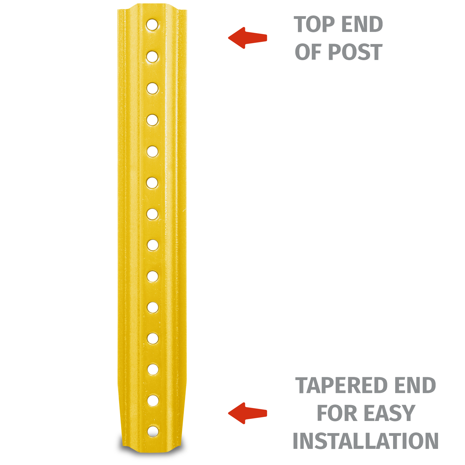 Yellow U-Channel Post