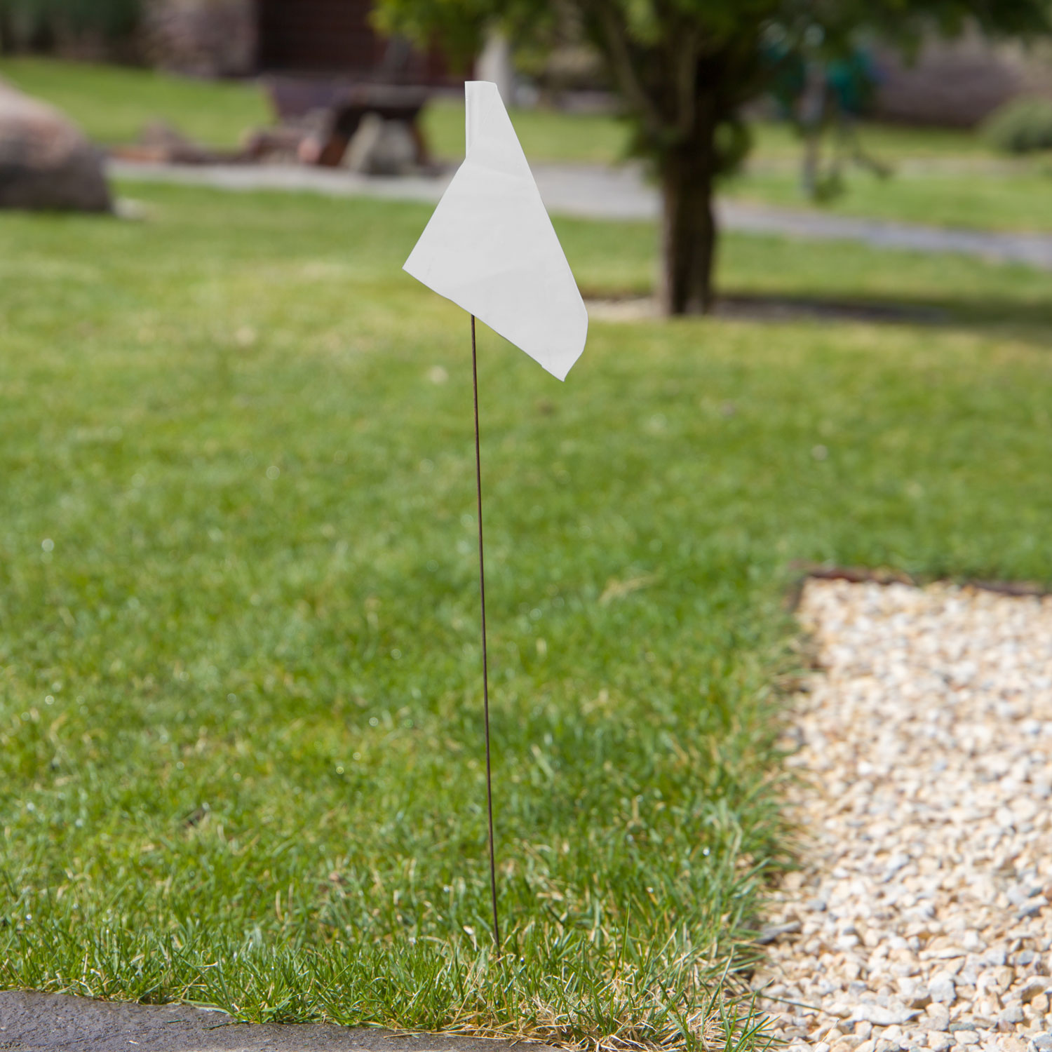 White Utility Marking Flag 