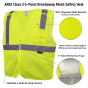 ANSI Class 2 5-Point Breakaway Mesh Safety Vest