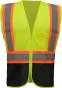 ANSI Class 2 Mesh Hi-Vis Safety Vest with Contrasting Trim & Black Bottoms