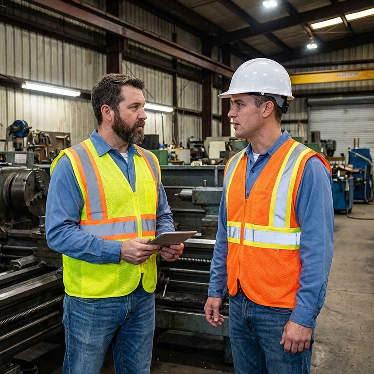 ANSI Class 2 Hi-Vis Safety Vest with Contrasting Trim
