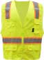 ANSI Class 2 Premium Surveyors Safety Vest with 6 Pockets, Contrasting Trim