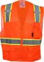 ANSI Class 2 Premium Surveyors Safety Vest with 6 Pockets, Contrasting Trim