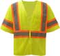 ANSI Class 3 Hi Vis Safety Vest with Zipper and Contrasting Trim