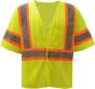 ANSI Class 3 Hi Vis Safety Vest with Contrasting Trim, Hook & Loop