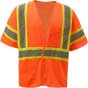 ANSI Class 3 Hi Vis Safety Vest with Contrasting Trim, Hook & Loop