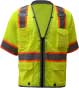 ANSI Class 3 Premium Surveyors Mesh Safety Vest with Zipper