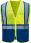 Non-ANSI Enhanced Visibility Mesh Safety Vest, Yellow/Blue