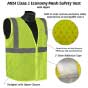 ANSI Class 2 Economy Mesh Safety Vest with Zipper