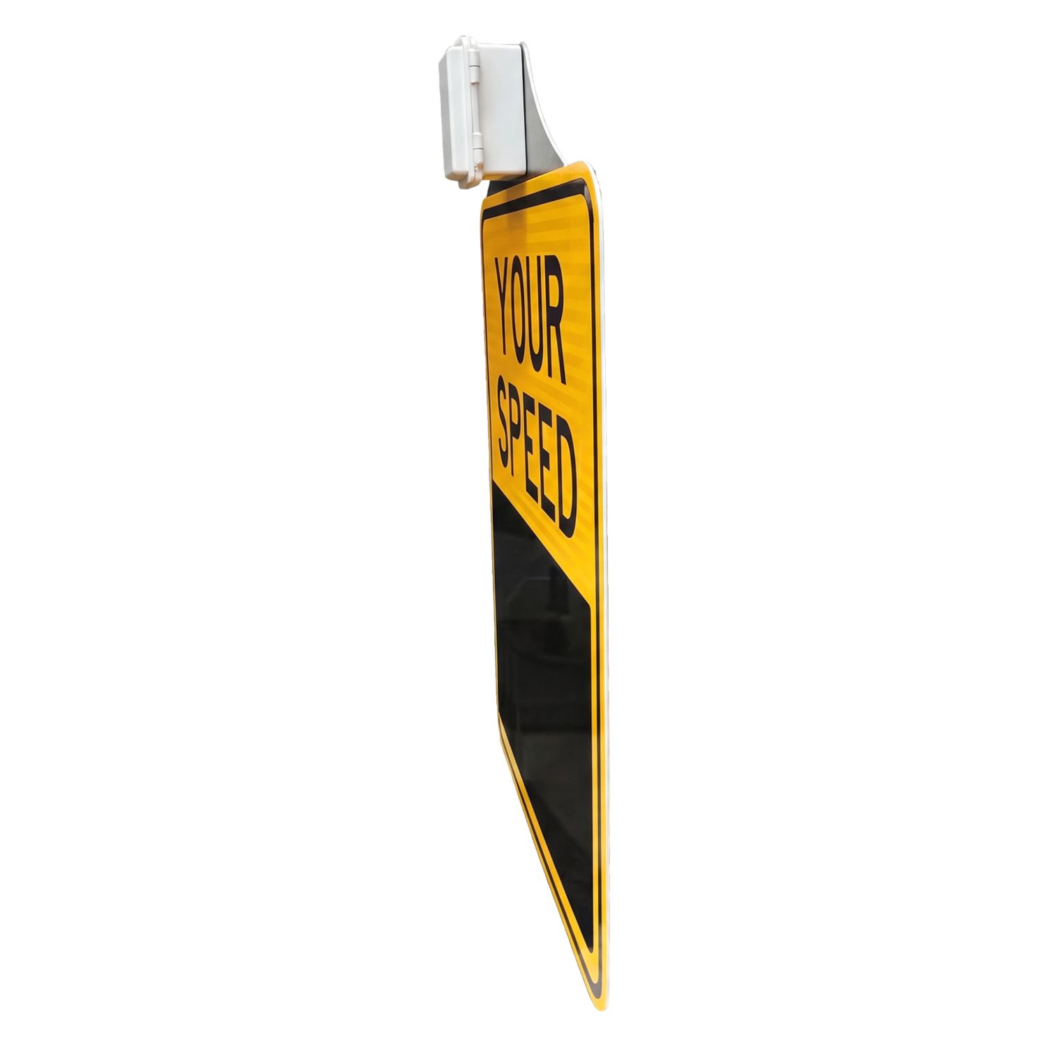 Radar Speed Feedback Sign, 30" Yellow, Solar Powered "Your Speed" LED Display