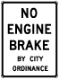 Texas No Engine Brake Sign