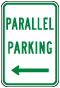 Texas Parallel Parking to the Left Sign