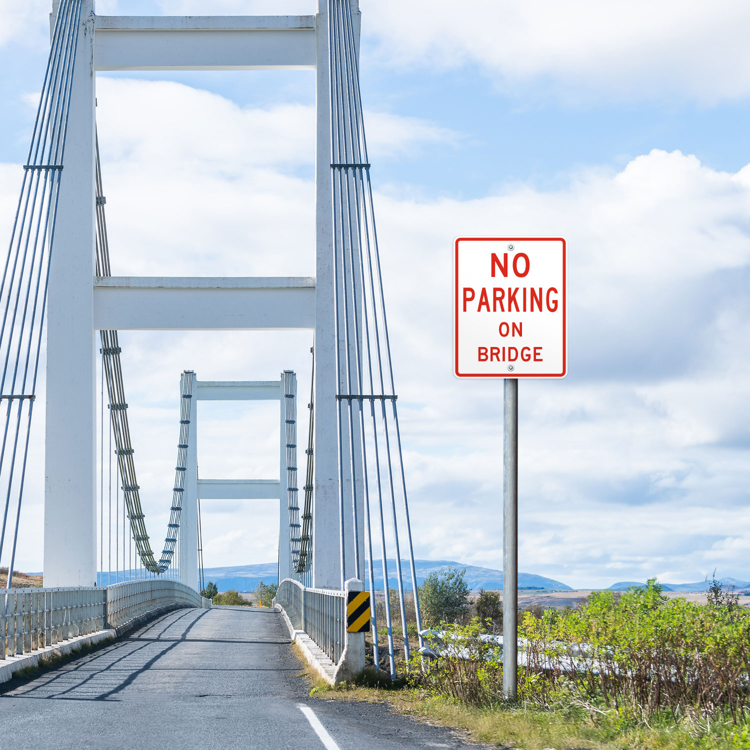 Texas No Parking On Bridge Sign