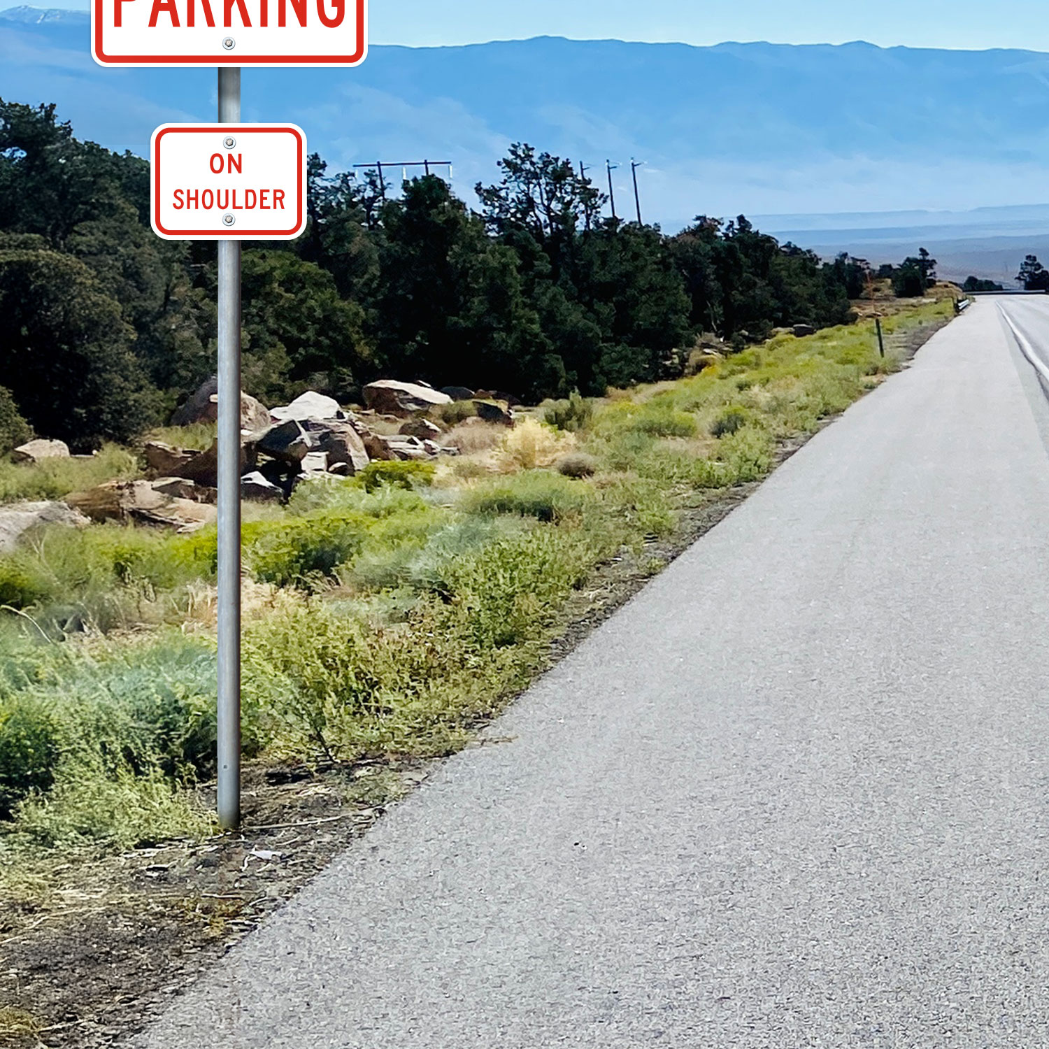 On Shoulder Supplemental Sign 