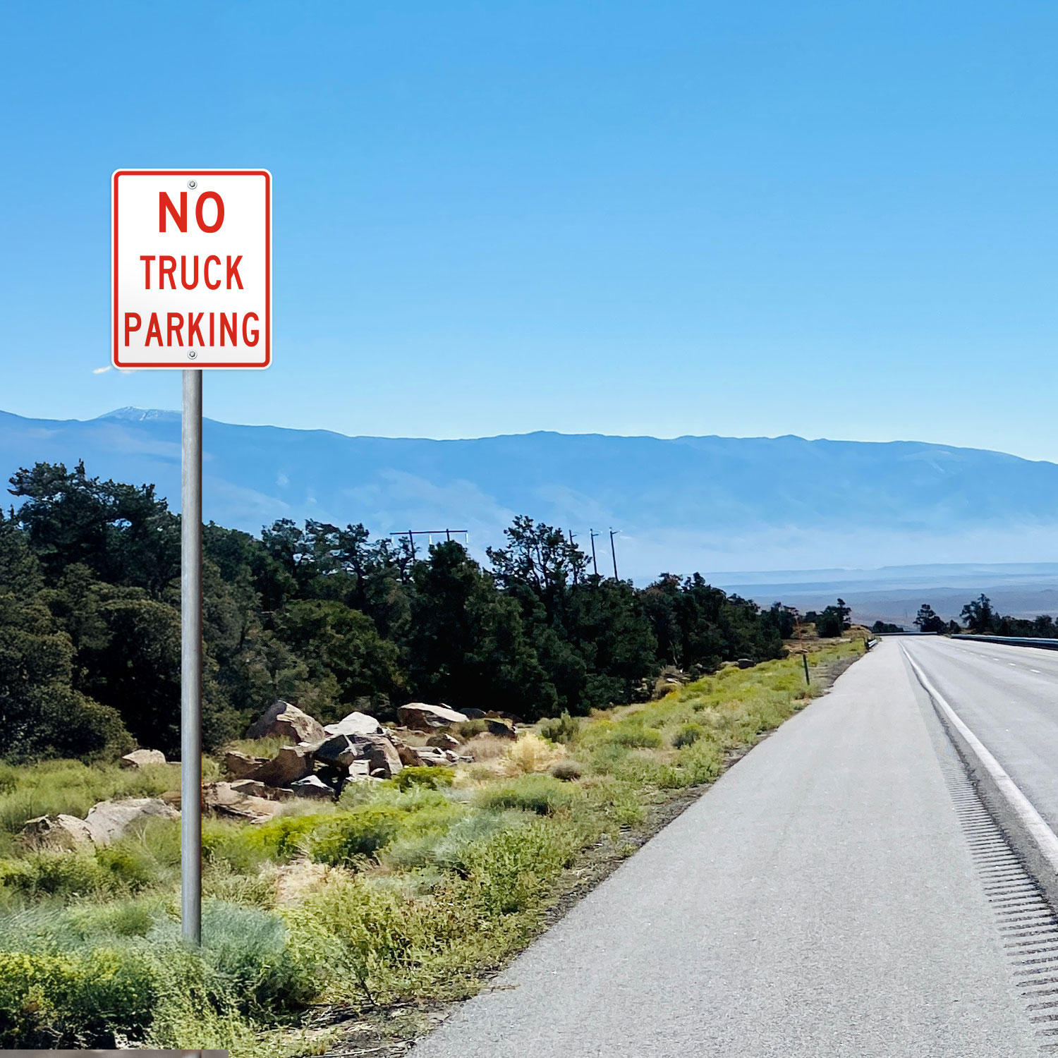 Texas No Truck Parking Sign 