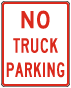 Texas No Truck Parking Sign 