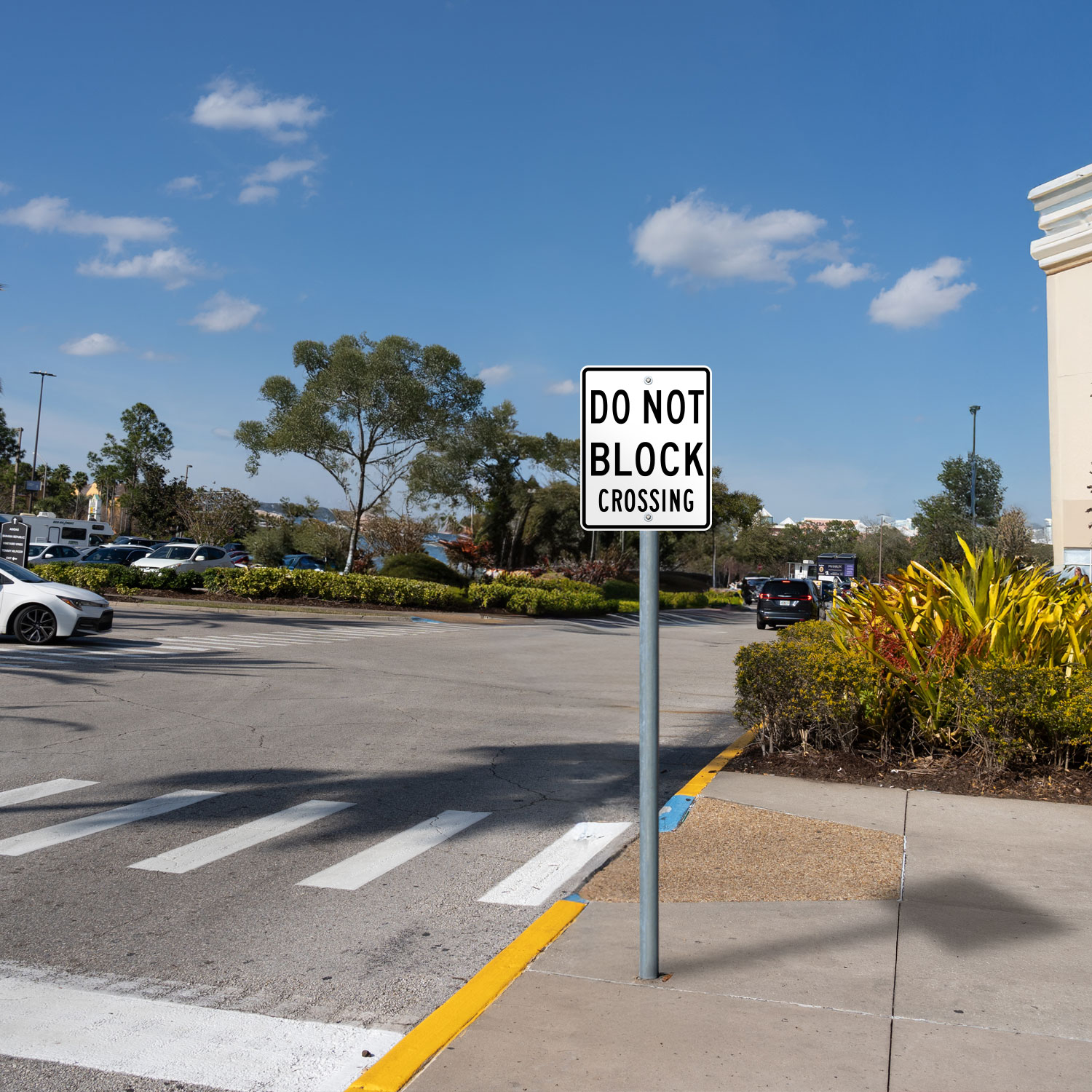 Do Not Block Crossing Sign 