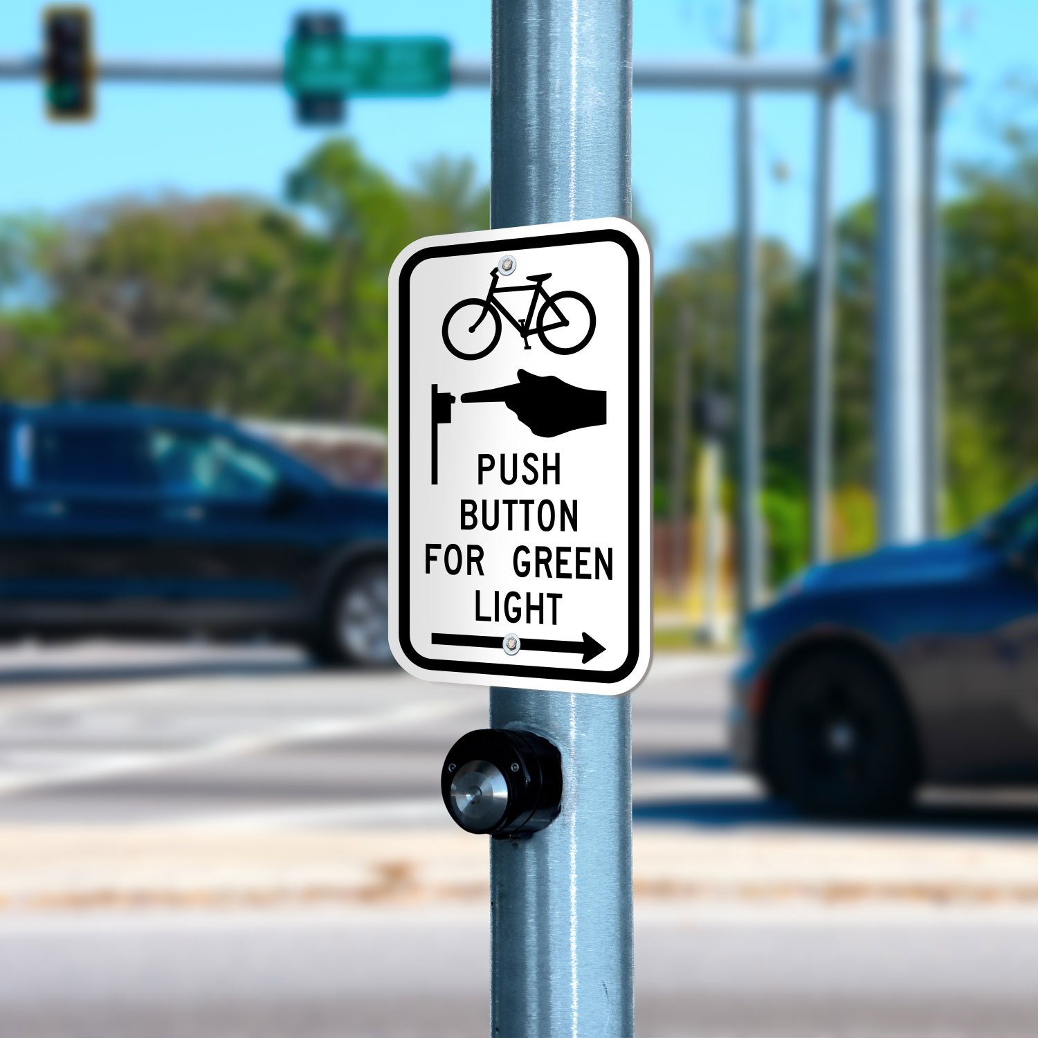 Push Button For Green Light Sign