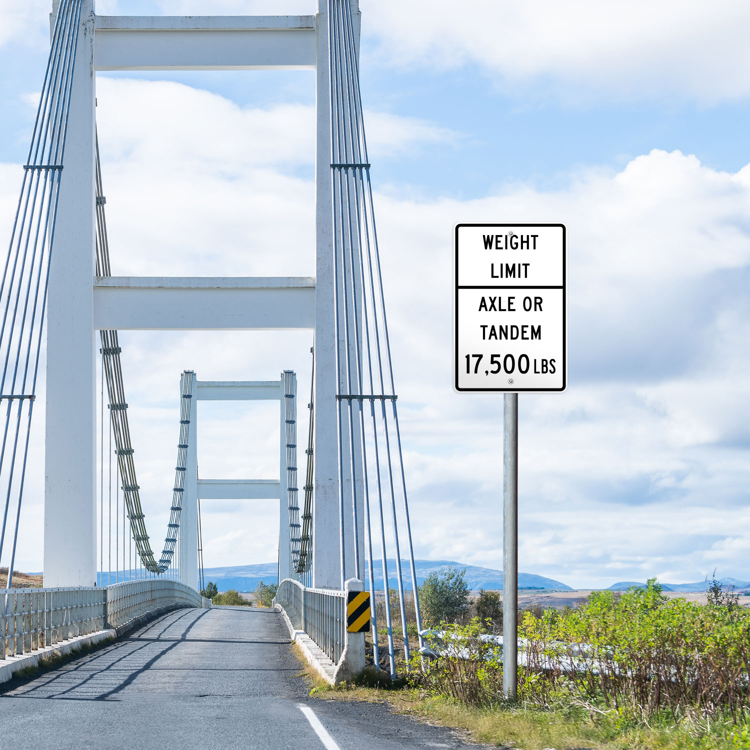 Texas Weight Limit Axle or Tandem Sign